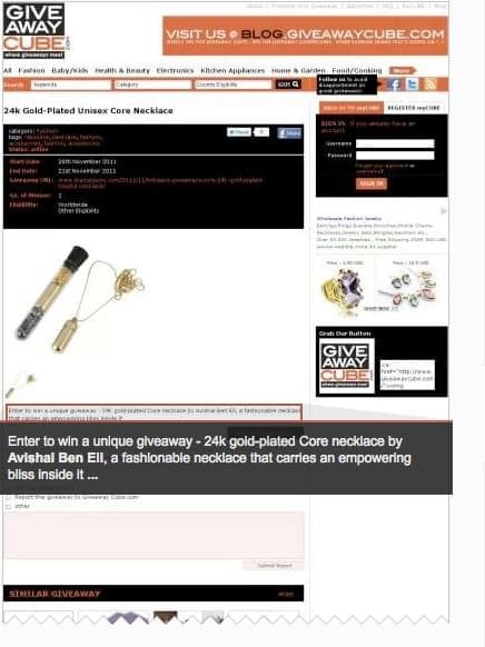 The necklace in a 2011 feature.