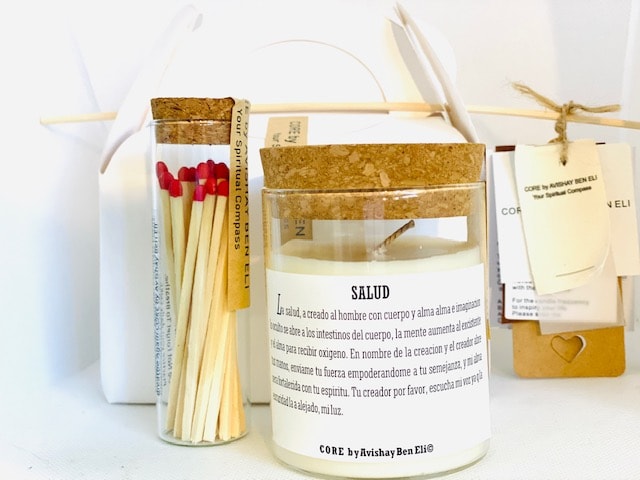 CORE Meditation Candle To Go — Salud, with white gift box